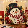 Embroidery Hoop Snowman
