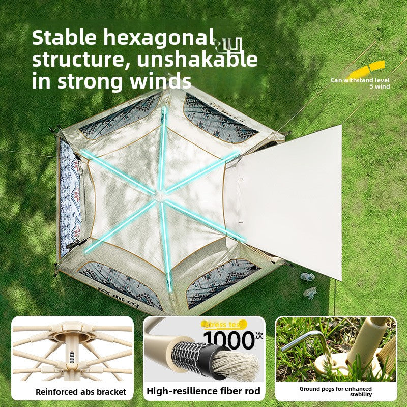 Automatic Pop Up Camping Tent | back view