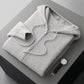 Double-sleeved knitted loose-fitting sweater coat