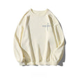Beige Round Neck Fleece Lined Thick