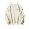 Beige Round Neck Fleece Lined Thick