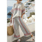 Women's Loose Fit Plaid Two-Piece Set