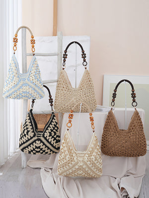 Woven Straw Shoulder Bag, Everyday Bag for Busy Day, Simple Errand, daily routine with Practical Value, Cleaner Use, and E...