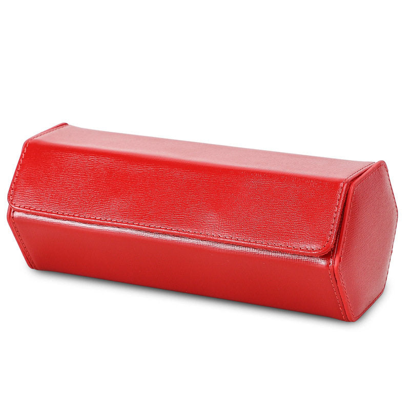 Quilted watch roll storage case front product view