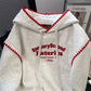 Mens Embroidered Letter Color Block Hoodie