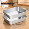 Square Container No Lid 2pcs