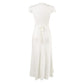 Polka Dot Lace Puff Sleeve Dress | side profile angle shot