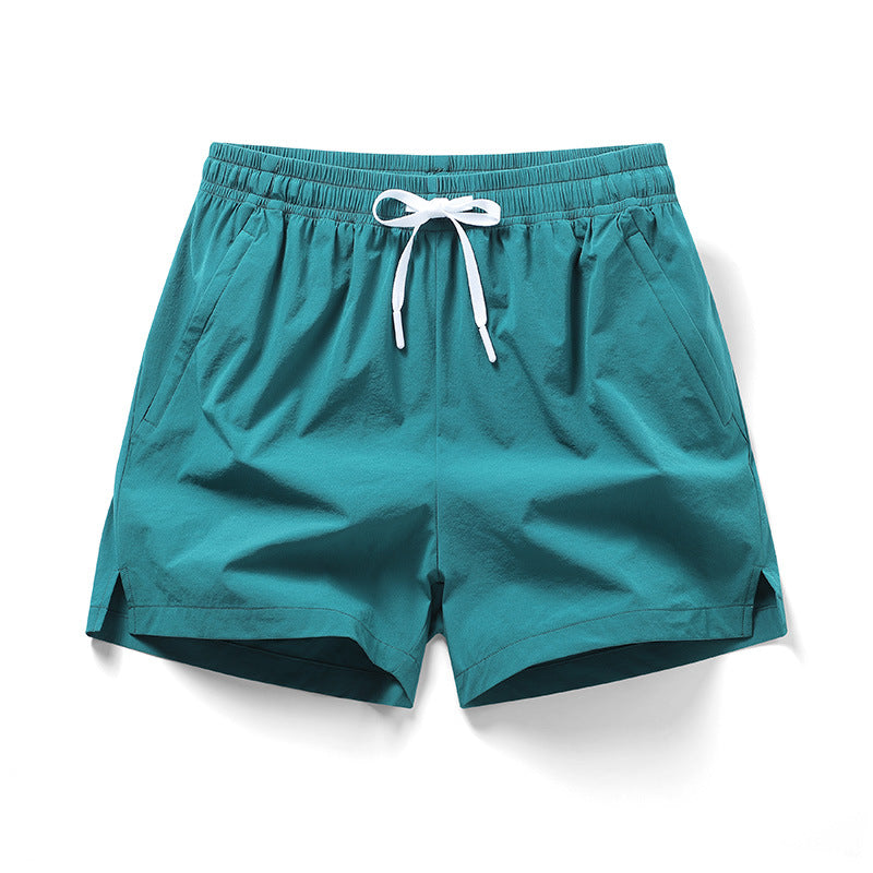 Men's Athletic Sport Training Shorts side profile showing relaxed cut and leg length