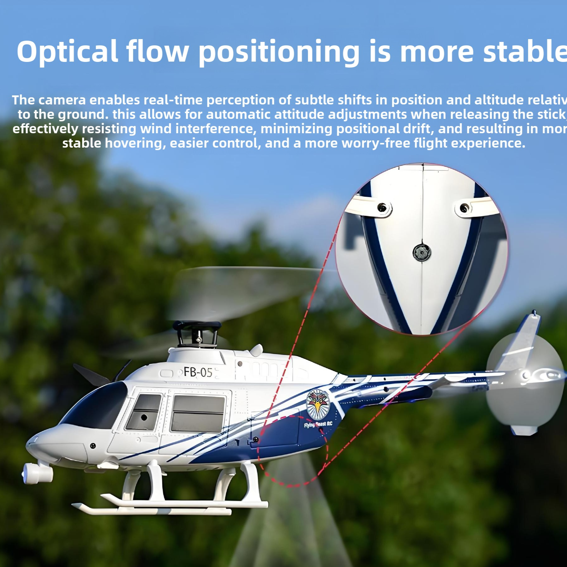 RC Stunt Helicopter Optical Flow | close up material texture