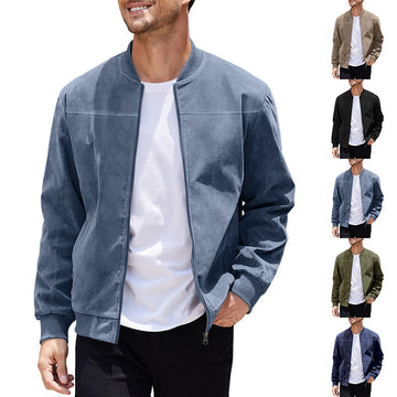 Mens Suede Aviator Jacket