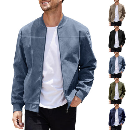 Mens Suede Aviator Jacket