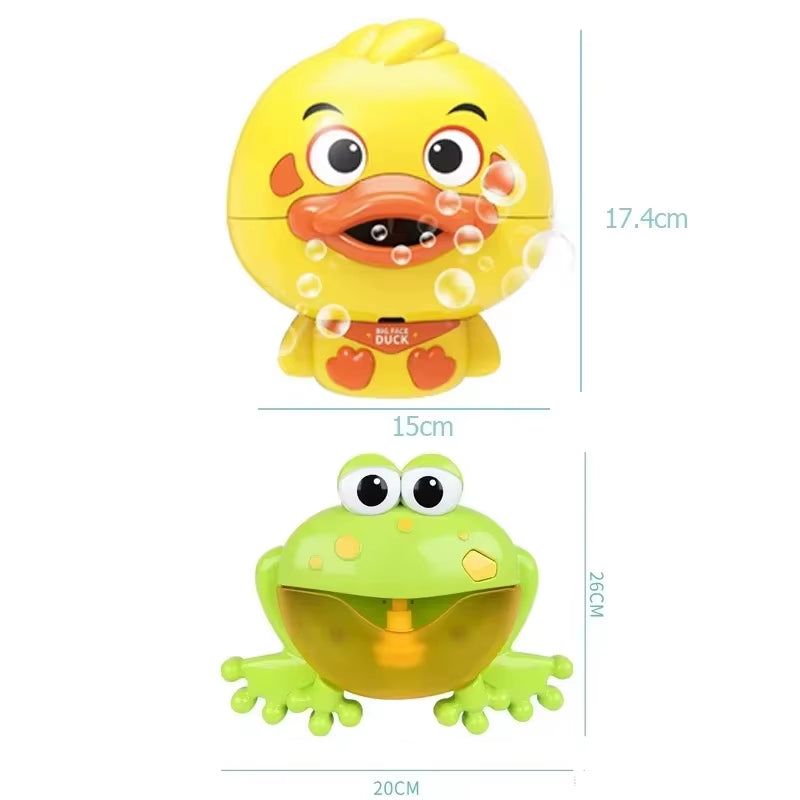 Baby Bath Toys Bubble Machine Duck Frog Music Kids Bath Toy Bathtub Soap Automatic Bubble Maker Baby Bathroom Toy for Children