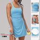 Womens Quick-Dry Tennis Skirt with Built-in Shorts