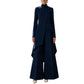 Womens High Neck Wide Leg Pants Set