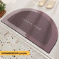 Mauve Shower Room semi-circular diatomite bath mat, variant photo for 40x60 cm, 2.5 mm thick