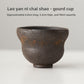 Handmade Rock Clay Tea Cup Japanese Wabi-Sabi Style