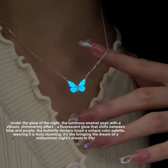 Glow in the Dark Butterfly Necklace or Bracelet