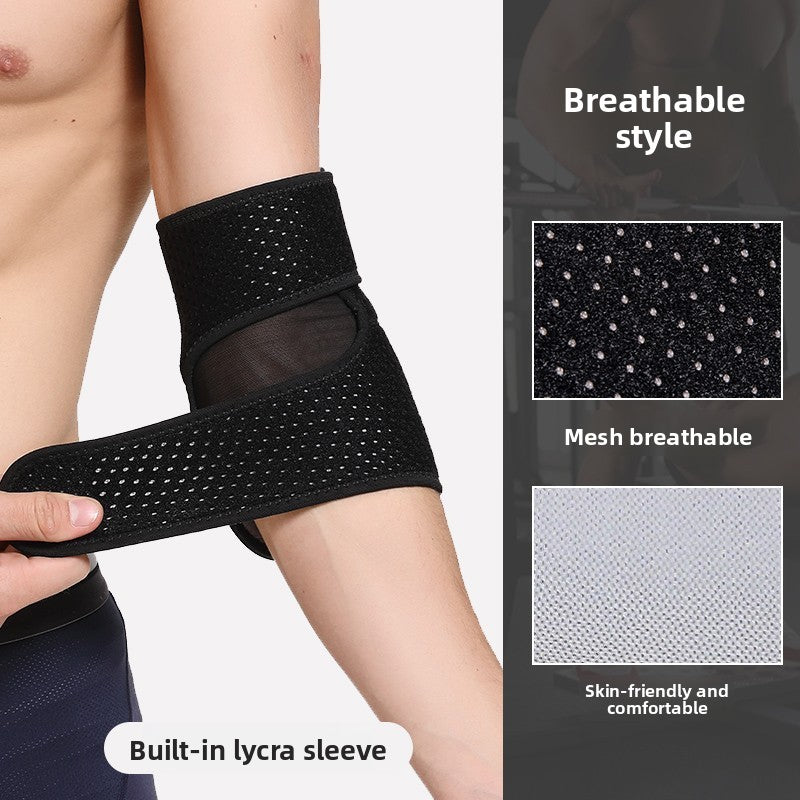 Elbow wrap shown in black, black and blue, black and orange and gray and purple