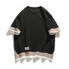 Mens Round Neck Short Sleeve - black
