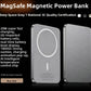 Detail of the magnetic ring on the flat charging face of the power bank