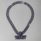 Close detail of the clasp and Cuban chain link finish