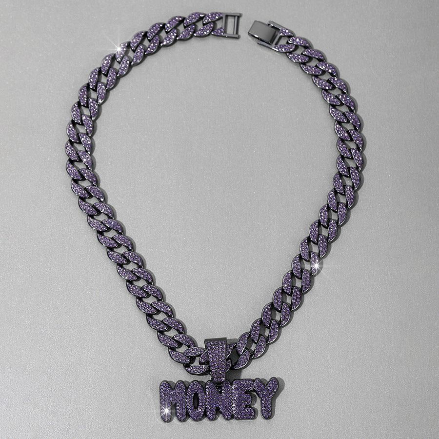 Close detail of the clasp and Cuban chain link finish
