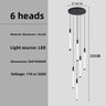 Dimmable Remote / 6-Head D300x2000mm | D 11.8 x H 78.7 in