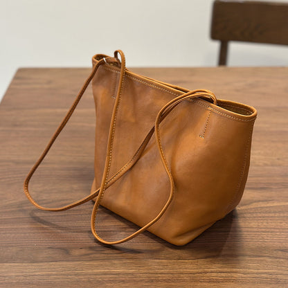Vintage Genuine Leather Tote Bag