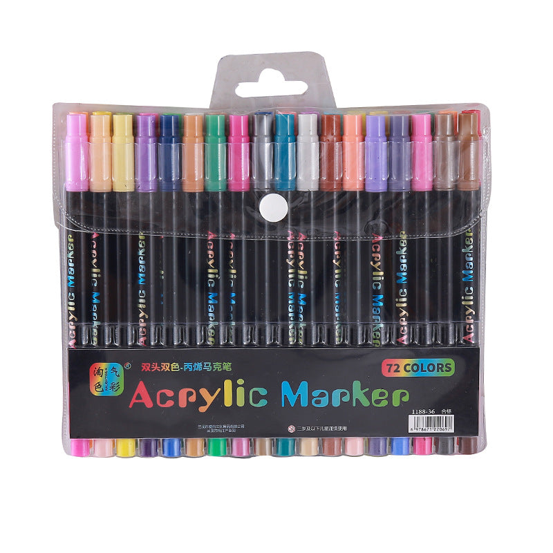 Double-Ended Acrylic Marker Pen Set