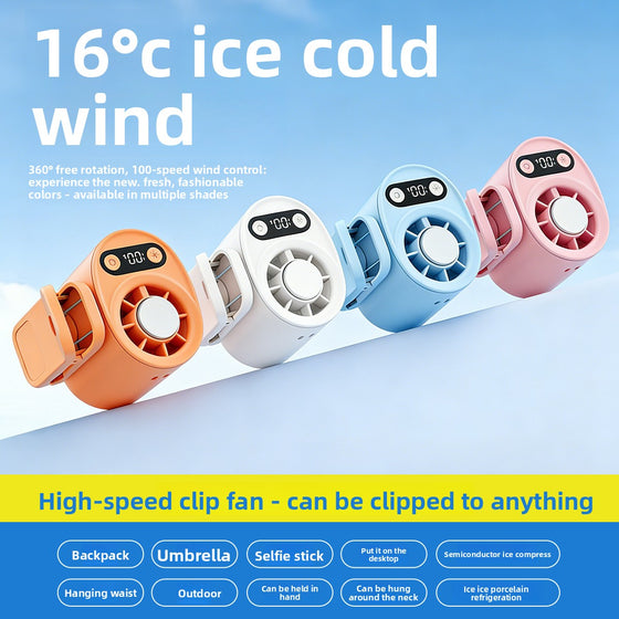 Multifunctional Wearable Fan with Ice Pack Compartment