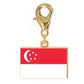 Stainless Steel National Flag Pendant Bracelet