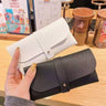 Black leather buckle box