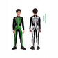 Long sleeve skeleton bodysuit with green bones on the front, white on the back, Double-sided printing option, 120cm
