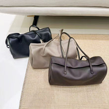 Women's Top-Grain Cowhide Soft Shoulder Bag with Twin Slim Straps