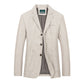 Off White cotton blazer jacket with three buttons, option photo for size XL