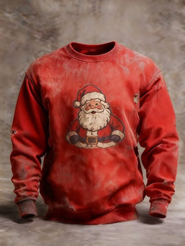 All over print ugly Christmas crew neck sweatshirt in polyester, one of eight festive designs