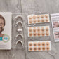 Round, oval and square adhesive nasal patch profiles shown together for comparison