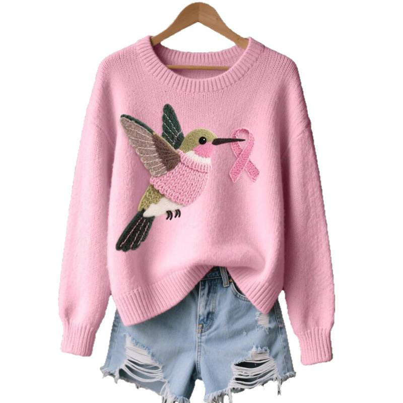 Womens 3D print knit look pullover tops shown in ten animal motif designs, product photo