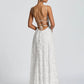 Side profile of the women's casual dress showing its relaxed pull-on silhouette
