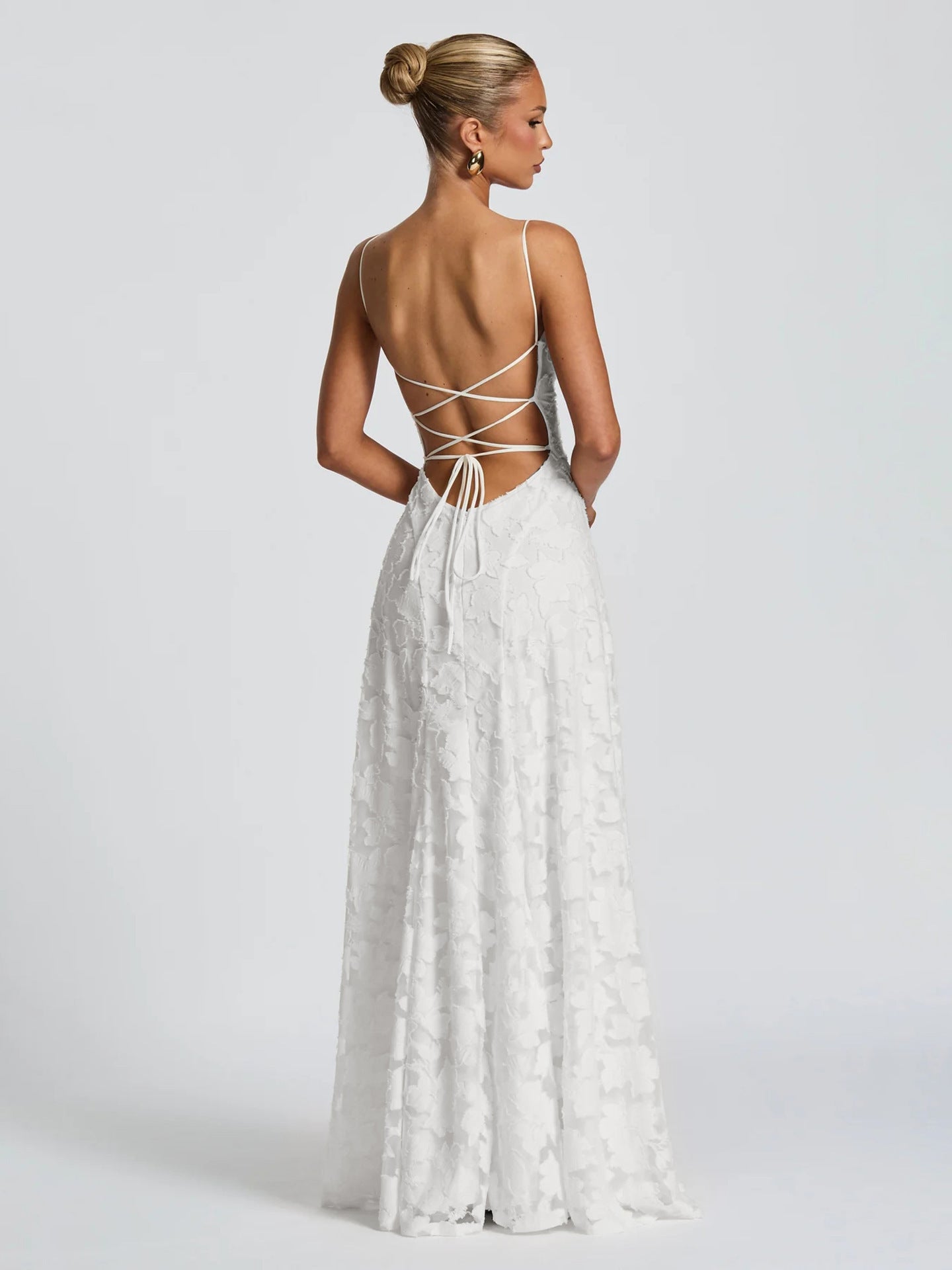 Side profile of the women's casual dress showing its relaxed pull-on silhouette