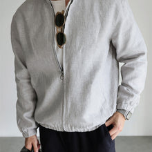 Linen Stand Collar Jacket