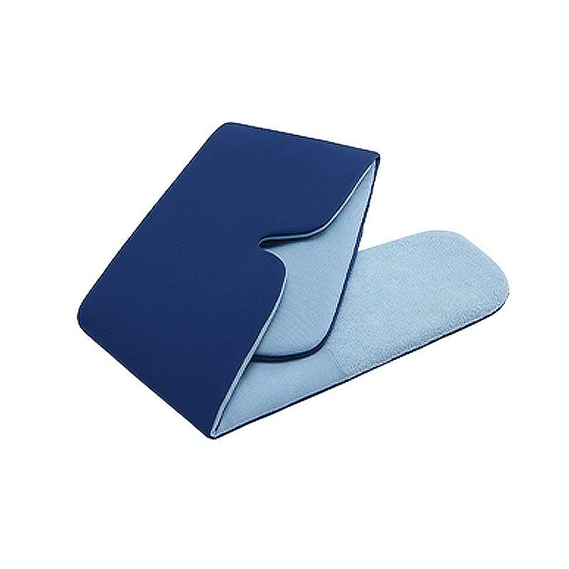 Sky gray side of the reversible seamless ice silk eye mask shown at an angle