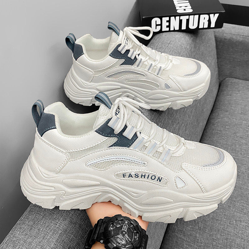 Men's Breathable Mesh Sneakers, Lightweight Walking Shoes | angled lifestyle styling shot