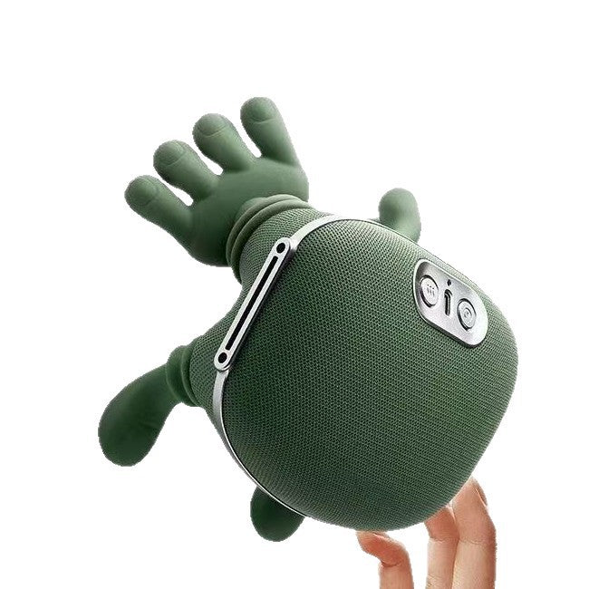 Heated neck massager with four silicone nodes, power and heat buttons and a USB port