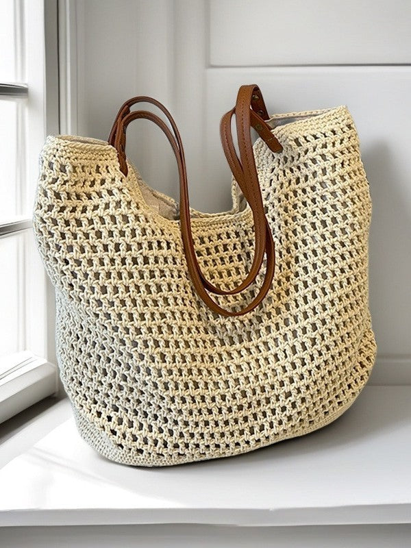 Hand Woven Cotton Beach Tote Bag