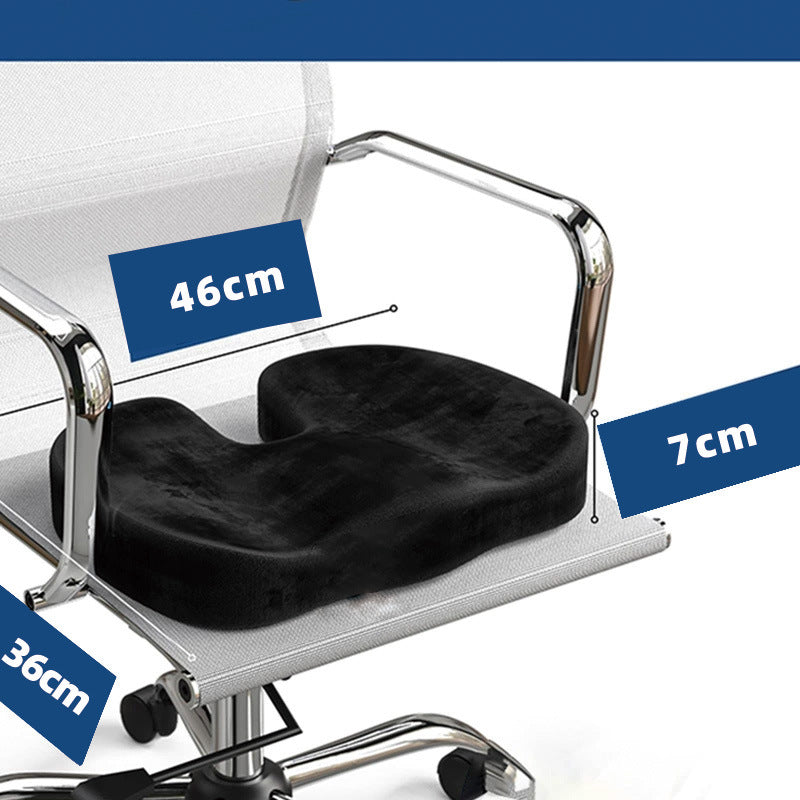 U-shaped memory foam seat cushion showing the contoured top surface