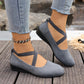Flat casual low-heeled sandals