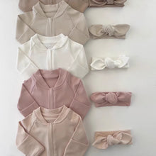 Baby Long Sleeve Zip Front Romper