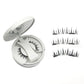 Natural style magnetic false lash strips arranged in a row, product view