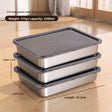 Square Container Black Lid 3pcs